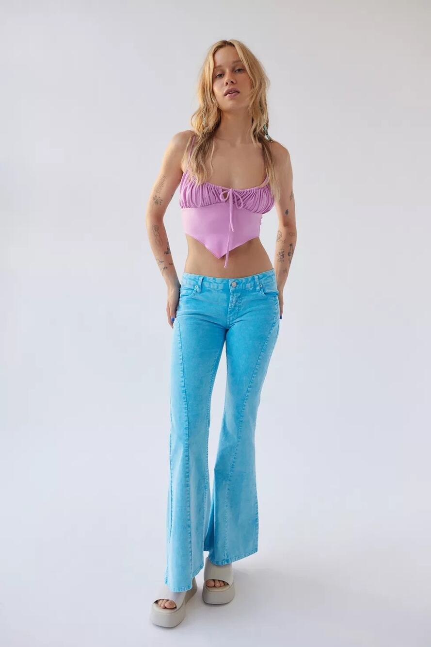 BDG Urban Outfitters Extreme Flare Corduroy Pants Sz25 High Rise WideLeg Y2K $75